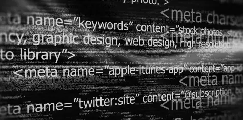 HTMLタグが並んでいる