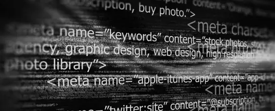 HTMLタグが並んでいる